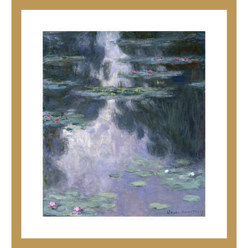 Nymphéas par Claude Monet, impression giclée encadrée, H 25,91 po x l 23,5 po
