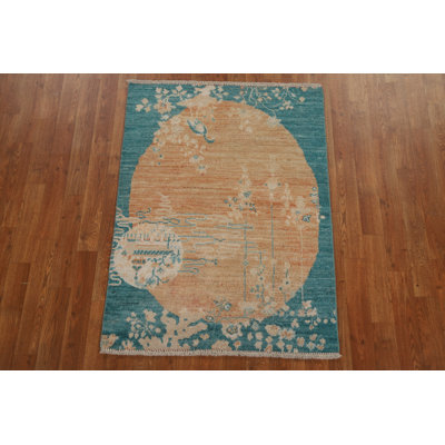 One-of-a-Kind 2'10" X 3'11" New Age Wool Area Rug in