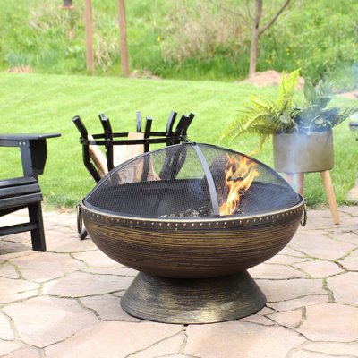  24'' H x 30'' W Steel Outdoor Fire Pit