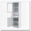 Bathroom Storage Cabinet with Glass Doors,2 Drawers, and Adjustable Shelves-2007439466