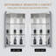 Armoire à pharmacie 15 po x 26 po avec miroir réglable et fixation murale en aluminium pour salle de bain