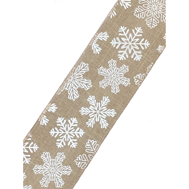 Motif de flocon de neige blanc 2,5 po (S) x 10 verges