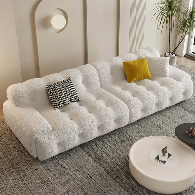 New minimalist cream-style sherpa sofa