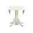 3 Piece Dining Room Furniture Set Contains a Round Dining Table with Dropleaf and 2 Doeskin Linen Fabric Upholstered Parson Chairs, Linen White-1461505636-1461505632