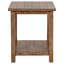 Table de bout en bois brun vieilli avec tablette Castleton-36384337