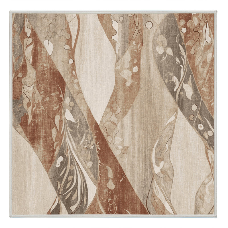 Shimmering Crest Rug, Square 5'