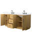 Meuble-lavabo double autoportant 72 po avec plateau en quartz Elan TK-108351670-108351672-108351671