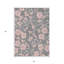 Tapis extérieur lavable floral gris et ivoire 3 pi x 5 pi