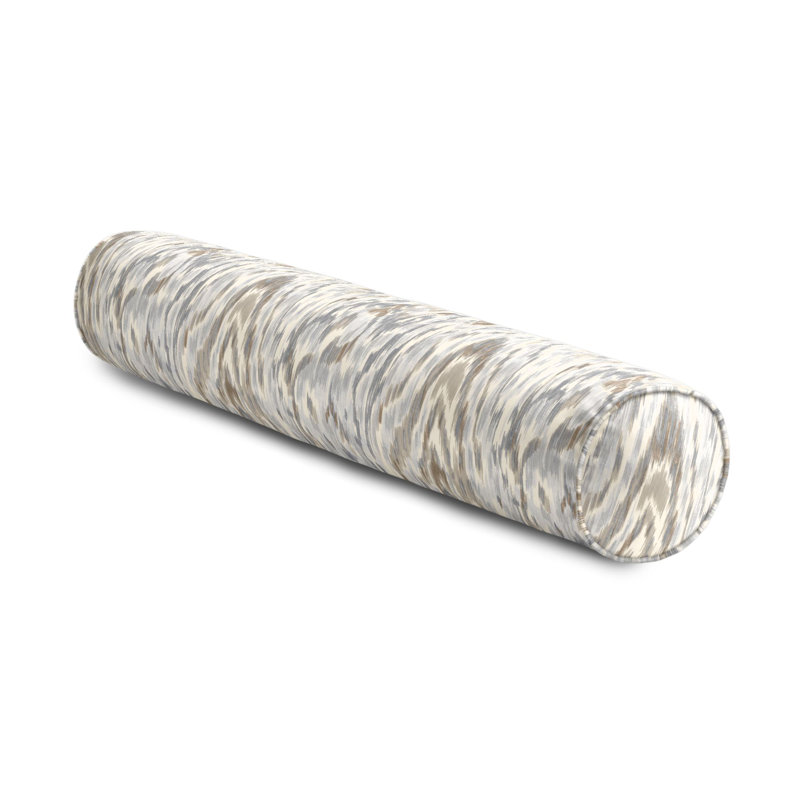 Feather Linen Reversible Throw Pillow, 9" x 48", Frost