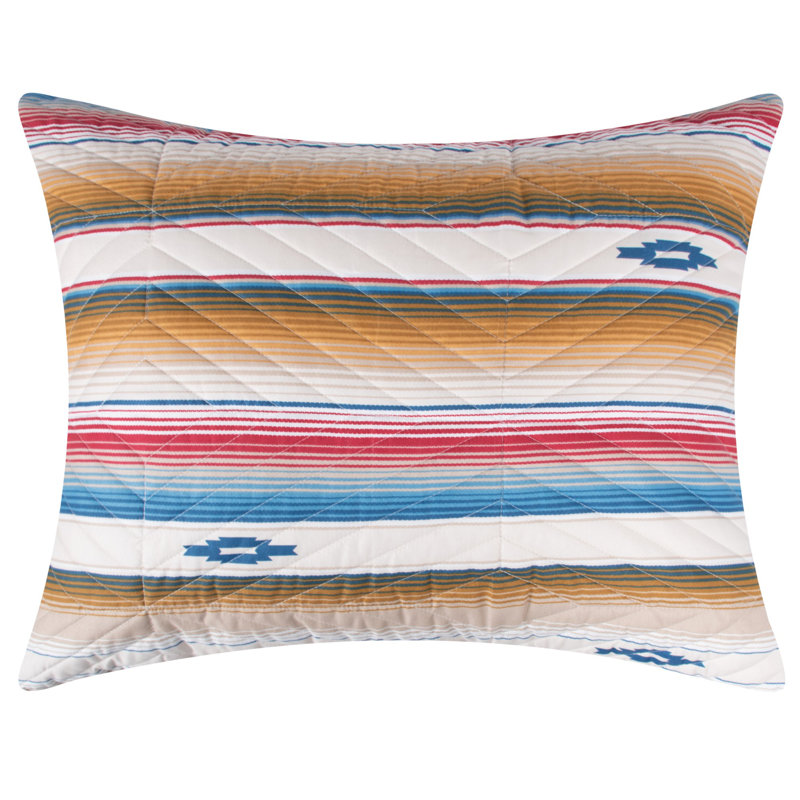 Greenland Home Fasions Painted Desert Sapphire Standard Sham, 20x26, Standard