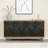 Sideboard Buffet Cabinet with 4 Convex pattern diamond Doors-593346573