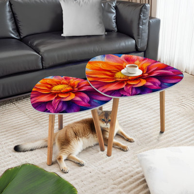 Ensemble de 2 tables basses gigognes Triangle