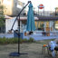 Parasol à énergie solaire 10 pi, énergie - patio à DEL à énergie solaire pour l'extérieur-232161576