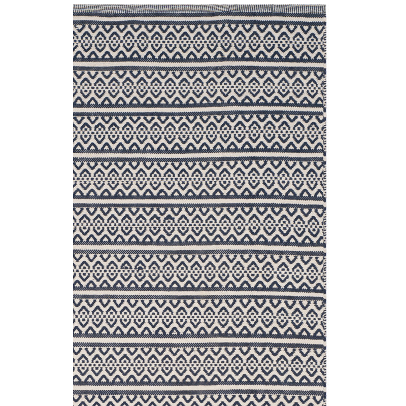 Melaina Hand Woven Cotton Striped Rug, Rectangle 3' x 5'