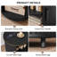 Table de bout ronde 21,6 po avec station de charge et porte tambour coulissante, table d'appoint cannelée avec rangement-2130834363-2122896040