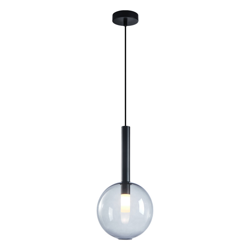 Niko 1 - Light Sphere Pendant, 148cm H x 20cm W x 20cm D, Black