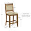 Eidson Wood Upholstered Bar & Counter Stool-727339748-791087189