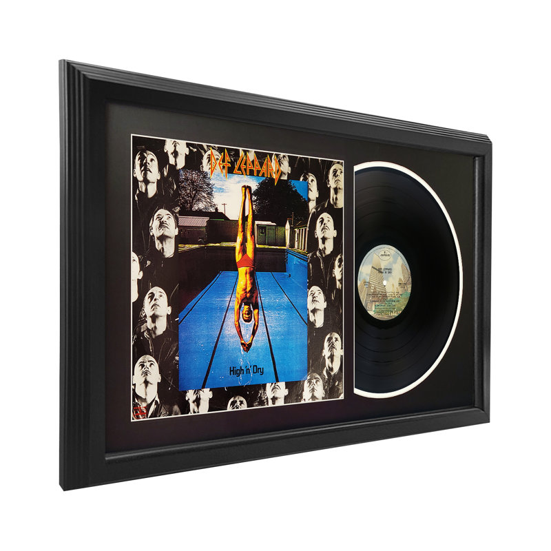 Def Leppard "High 'n' Dry" Framed Record with Black Mat, Black