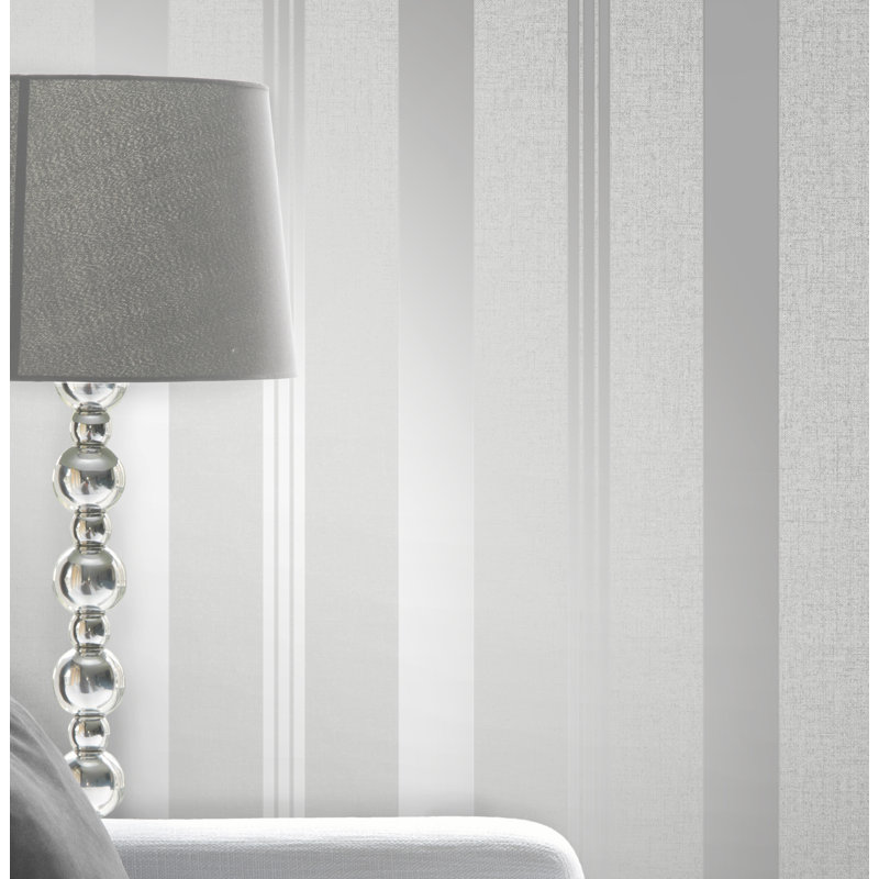 10m x 53cm Semi-Gloss Wallpaper Roll, Silver