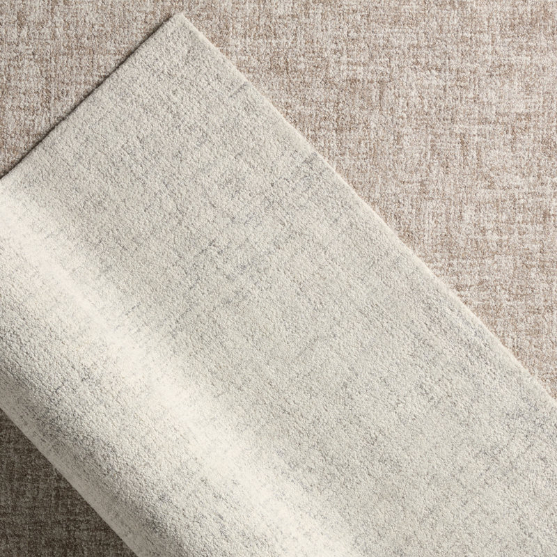Area Rug in Cream/Light Gray, Rectangle 4' x 6'