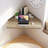 Floating Corner Desk, Wall Mounted, With Shelf For Small Space Computer,Rustic Grey