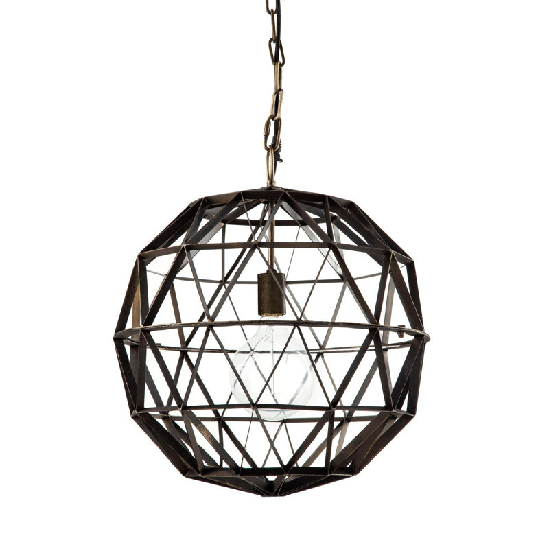 Luminaire suspendu en métal noir