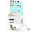 Baker's Rack with Power Outlet and LED Lights, Coffee Bar with Storage Shelves
