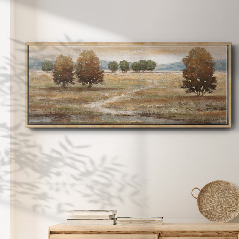 Lin paysage I - toile encadrée, H 20 po x l 50 po