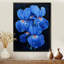 Éclosion de rosée de saphir - Tableau sur toile encadrée à motif floral-723309817-723309818