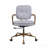 Siecross Vintage White Top Grain Leather Office Chair