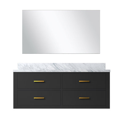 Castor 48 in W x 22 in D Single Bath Vanity, and 43 in Mirror