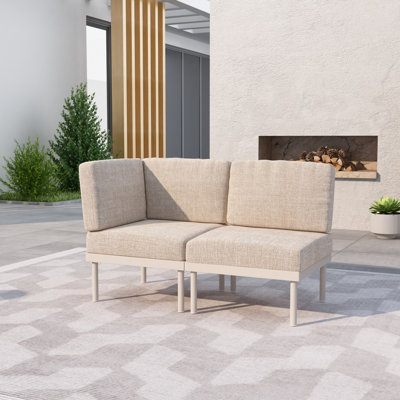 128 cm W Patio Sofa with Cushions