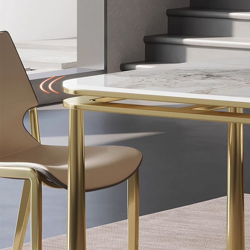 Italian style modern falshion dining table sets, 29.5" H x 78.7" L x 35.4" W