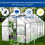 Serre toutes saisons 6 pi x 12 pi - Polycarbonate avec cadre robuste et système de drainage pour la base extérieure galvanisée