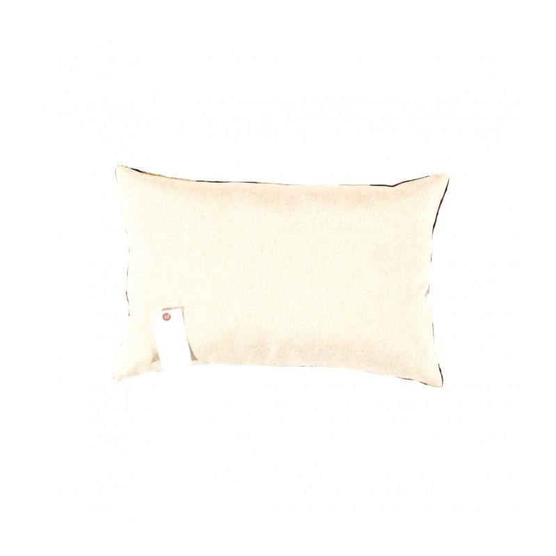 Oreiller en soie TI 162 TI 162, Ikat noir / rouge / beige