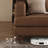 89" Faux Leather Mid Century Modern Upholstered Square Arm Sofa with Solid Wood Legs, Deep Seat Couch for Living Room Office-715607103