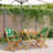 2 - Person Wood Patio Dining Set with Square Table