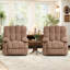 Fauteuil inclinable de massage de 37,4 po Rosalin avec deux porte-gobelets latéraux et deux télécommandes idéales pour la maison (ensemble de 2)-132269712
