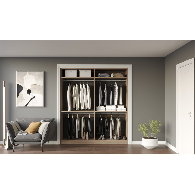72" Closet System, Brown