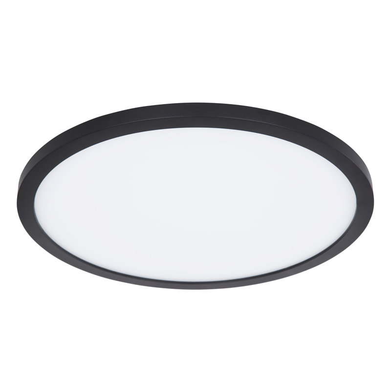 Caalin LED Flush Mount, 25cm H x 42cm W x 42cm D, Black