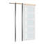 Sliding Pocket Door 5-Lite Frosted Glass Single Sliding Door-1694227369
