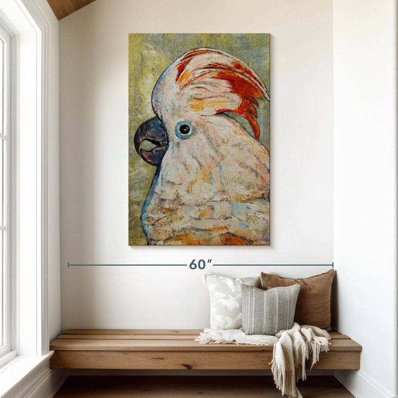 Brampt Moluccan Cockatoo, 48" H x 32" W