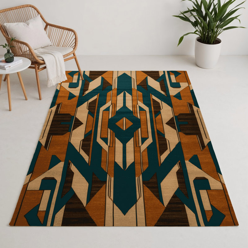 Tapis intérieur et extérieur ArtDeco, Rectangle 9 pi x 12 pi