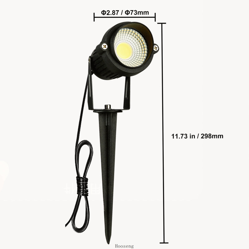 Projecteurs DEL basse tension de 6 W pour éclairage paysager, étanches IP66, 12 V/24 V, 450 lm, blanc chaud, lot de 12