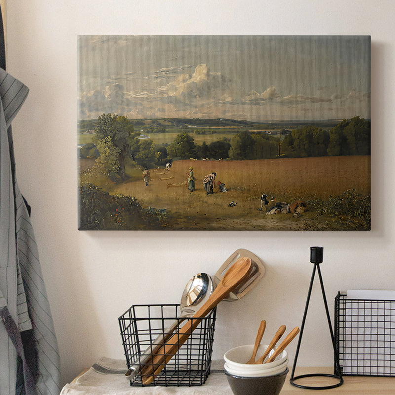 A Wheatfield-John Constable-Gallery, toile tendue-1816, 8 x 12