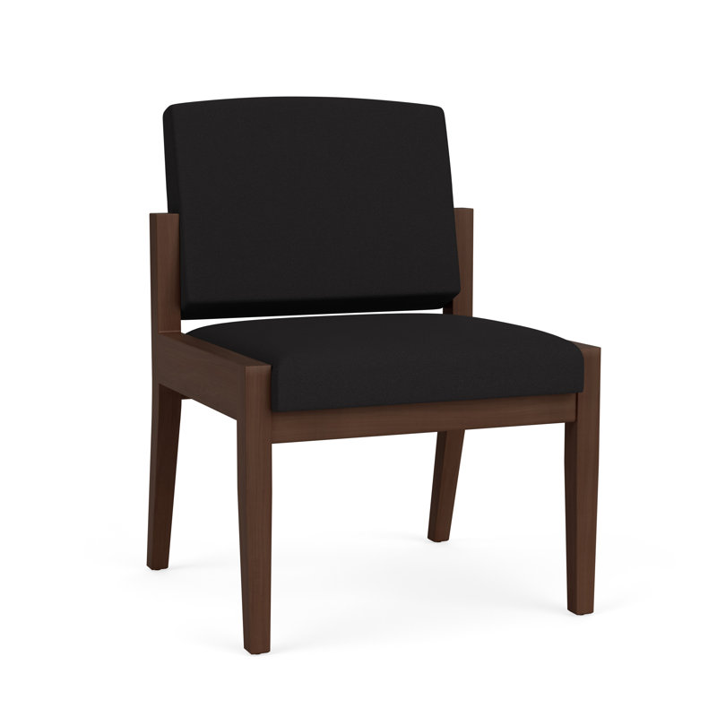 Chaise d’invité Amherst, Noyer Riftwood, Visite libre noire