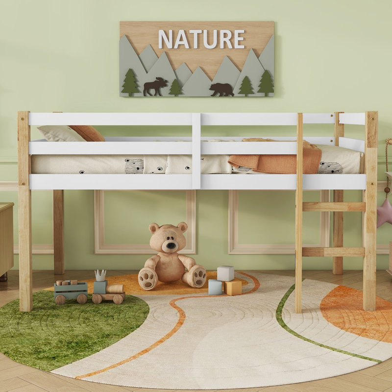 Lit mezzanine simple Orrtanna par Harriet Bee, Simple, Naturel / Blanc