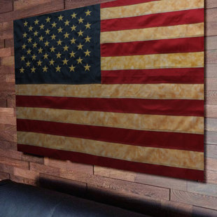 Vintage Style Tea Stained American US Flag 3x5 Foot Nylon - Antiqued USA Banner Flags