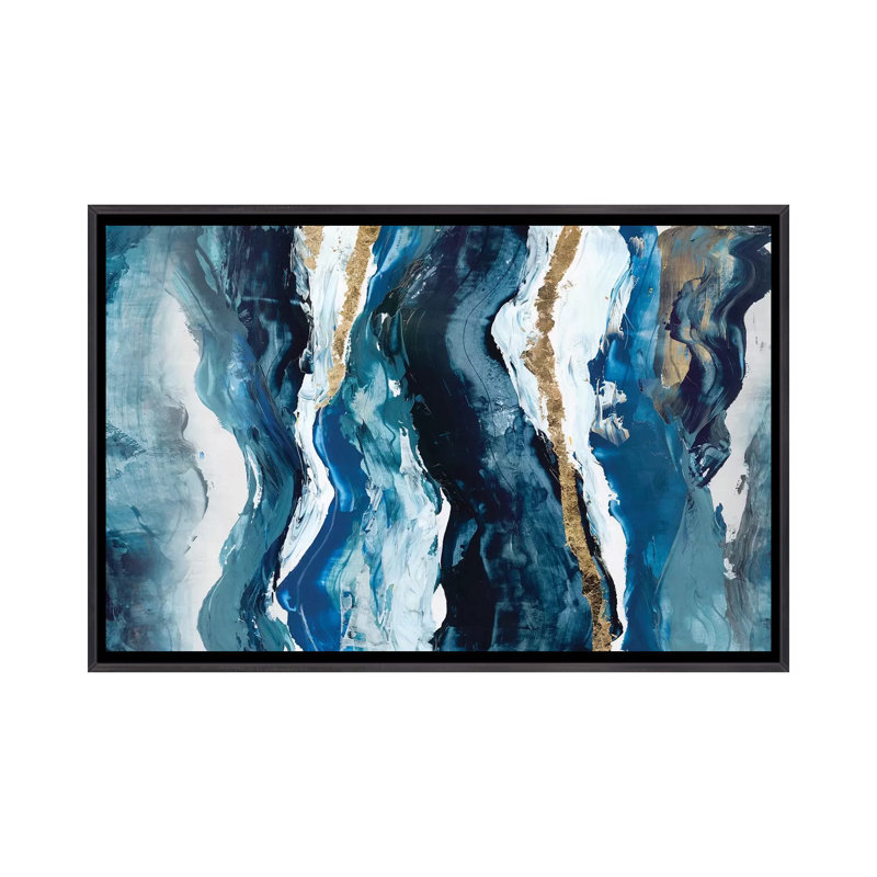 " Effectus II " by Isabelle Z, 32" H x 48" W, Picture Framed Canvas, Black