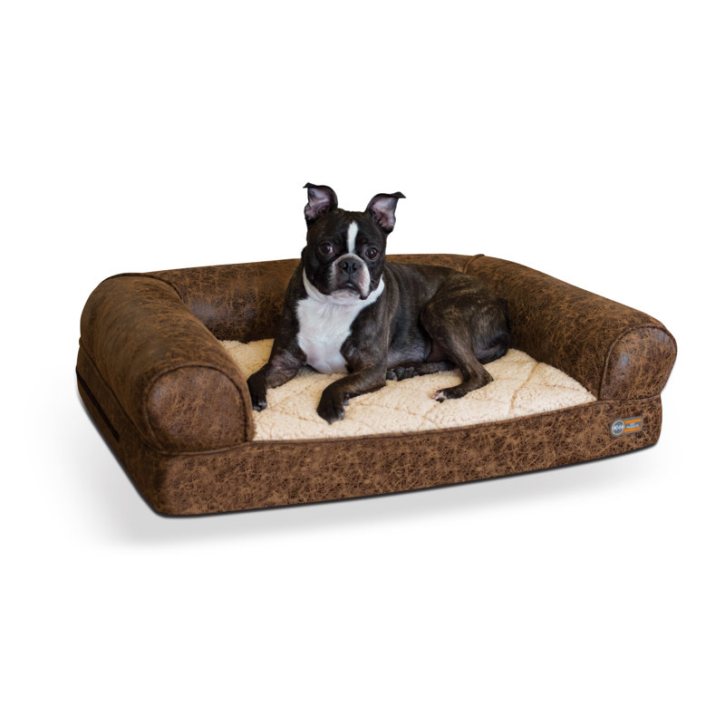 Orthopedic Pet Bed, Brown/Tan, Medium (24" W x 33" D x 8.5" H)